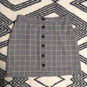 NWOT Abercrombie and Fitch Plaid Skirt Button Down Mini Checked Dark Academia